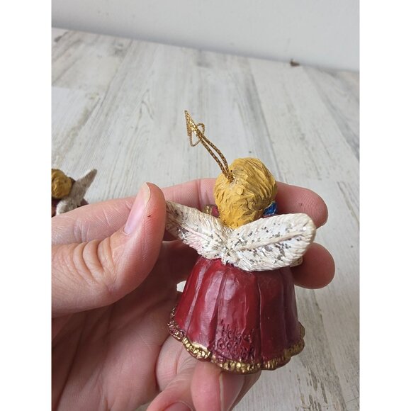 Helge ? Angel ornament cherub accordion Xmas tree set - Picture 10 of 11